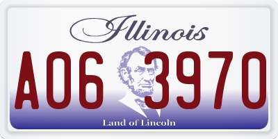 IL license plate A063970