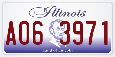 IL license plate A063971