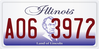 IL license plate A063972