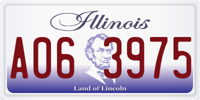 IL license plate A063975