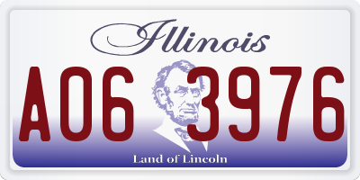 IL license plate A063976