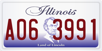 IL license plate A063991