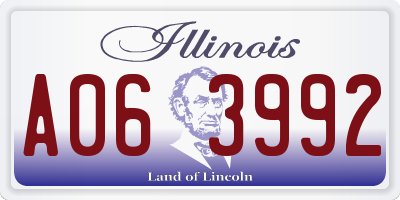 IL license plate A063992