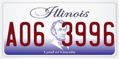 IL license plate A063996