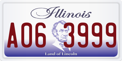 IL license plate A063999