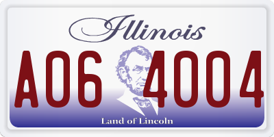 IL license plate A064004