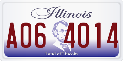 IL license plate A064014