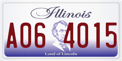 IL license plate A064015