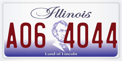 IL license plate A064044