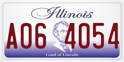 IL license plate A064054