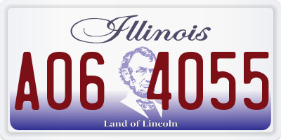 IL license plate A064055