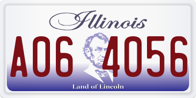 IL license plate A064056