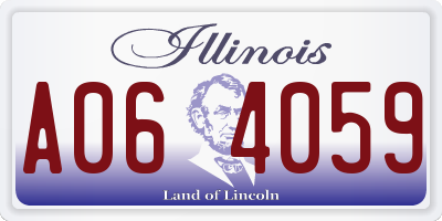 IL license plate A064059
