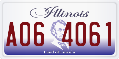 IL license plate A064061