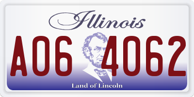 IL license plate A064062