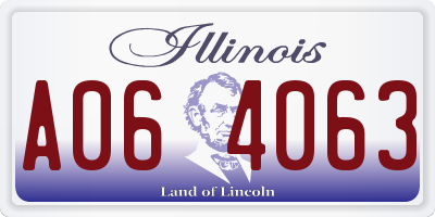 IL license plate A064063