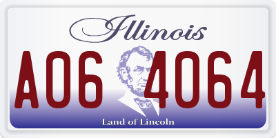 IL license plate A064064