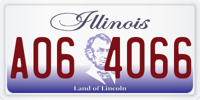 IL license plate A064066