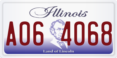 IL license plate A064068