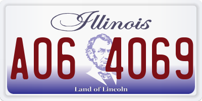 IL license plate A064069