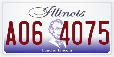 IL license plate A064075