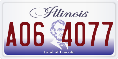 IL license plate A064077