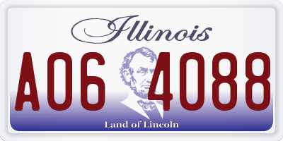 IL license plate A064088