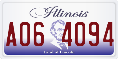 IL license plate A064094