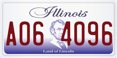 IL license plate A064096