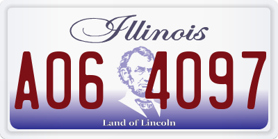 IL license plate A064097