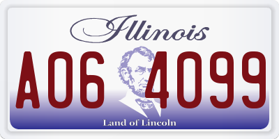 IL license plate A064099