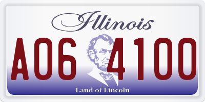 IL license plate A064100