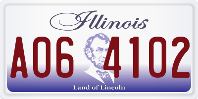 IL license plate A064102
