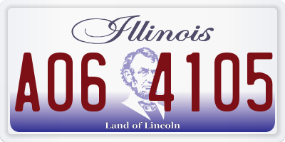 IL license plate A064105