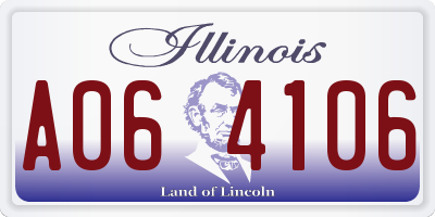 IL license plate A064106