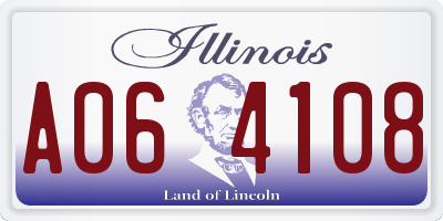 IL license plate A064108