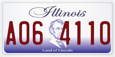 IL license plate A064110