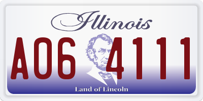 IL license plate A064111