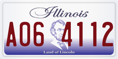 IL license plate A064112