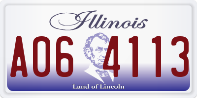 IL license plate A064113