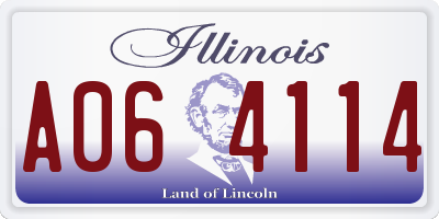 IL license plate A064114