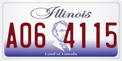 IL license plate A064115