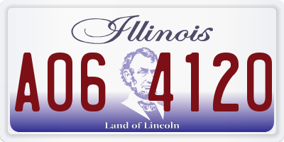 IL license plate A064120