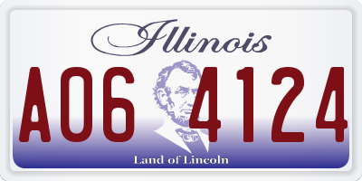 IL license plate A064124