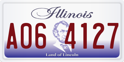 IL license plate A064127