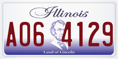 IL license plate A064129