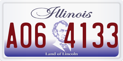 IL license plate A064133