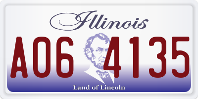 IL license plate A064135