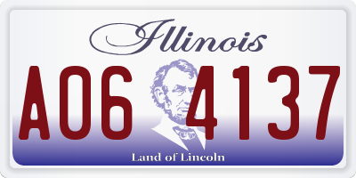 IL license plate A064137
