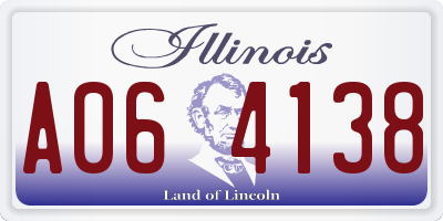 IL license plate A064138